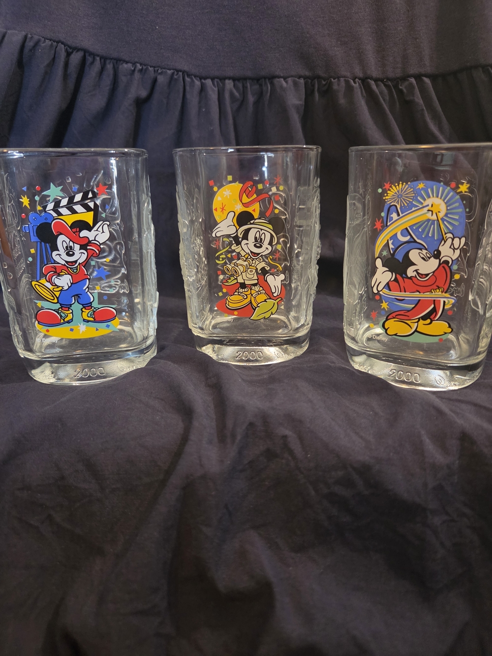 Disney Mickey Mouse 2000 Commemorative Glass Mug - Multicolor